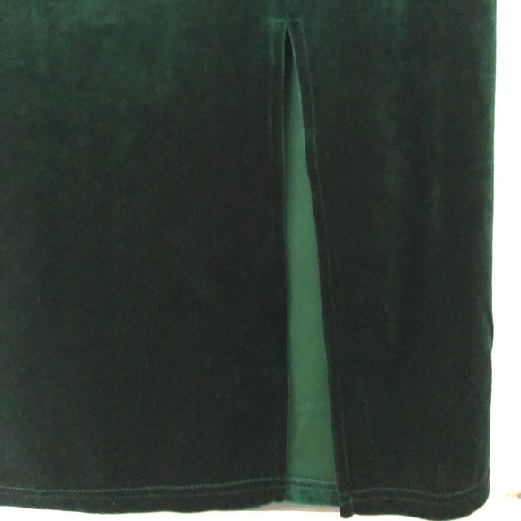 Strapless Hunter Green Velvet Dress - Picture 5 of 5